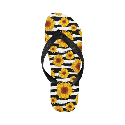 Sunflower Pattern Print Design SF010 Flip Flops-JorJune