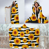 Sunflower Pattern Print Design SF010 Hooded Blanket-JORJUNE.COM