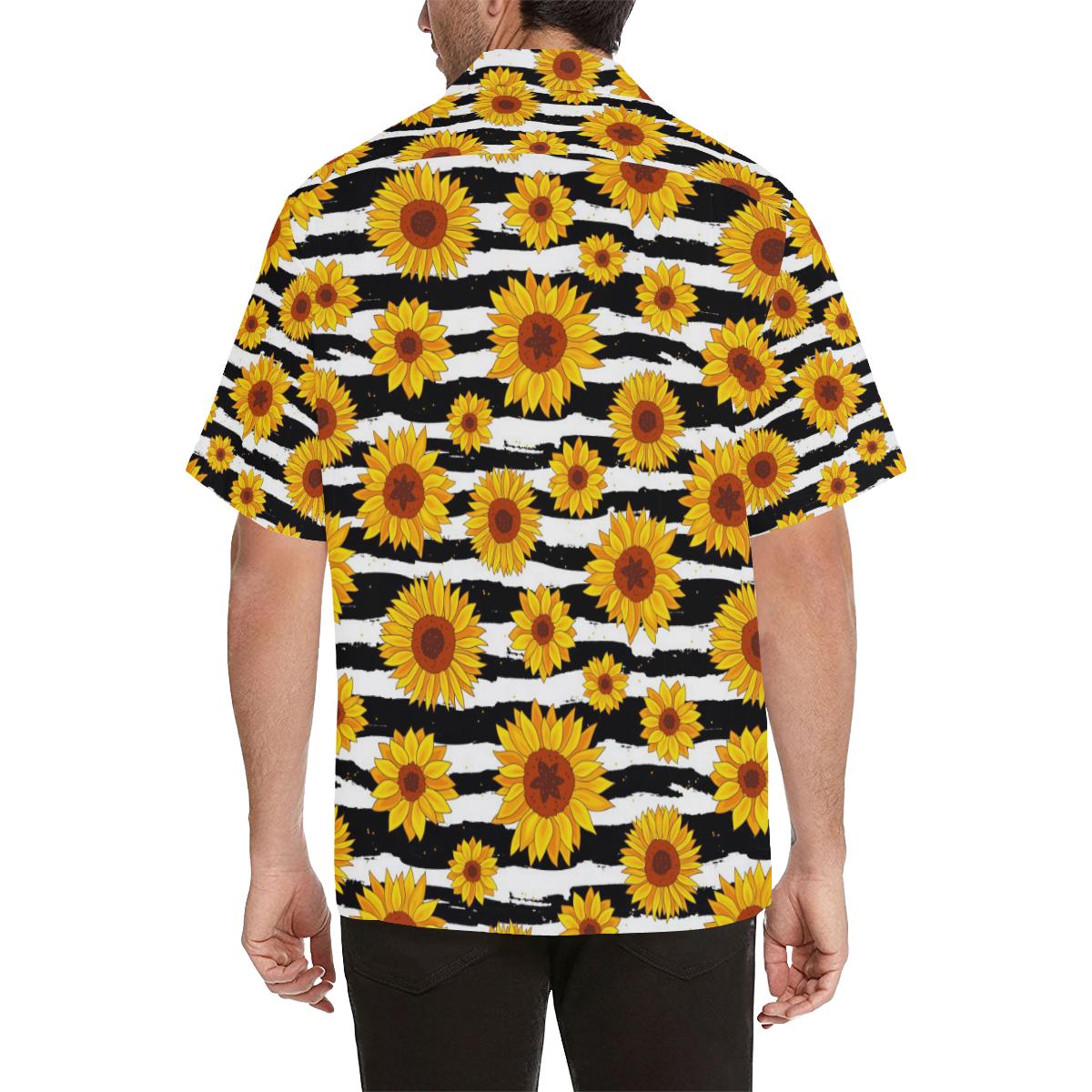 Sunflower Pattern Print Design SF010 Men Hawaiian Shirt-JorJune