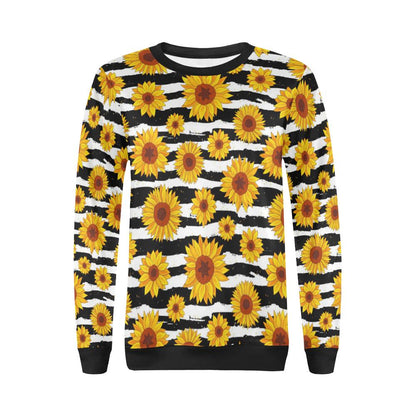 Sunflower Pattern Print Design SF010 Women Long Sleeve Sweatshirt-JorJune