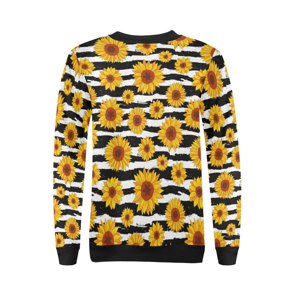 Sunflower Pattern Print Design SF010 Women Long Sleeve Sweatshirt-JorJune