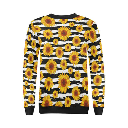 Sunflower Pattern Print Design SF010 Women Long Sleeve Sweatshirt-JorJune