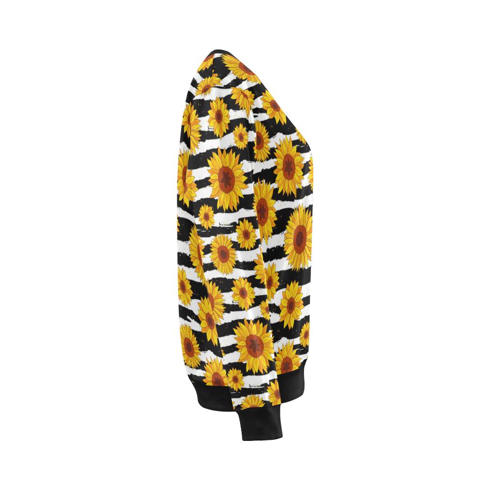Sunflower Pattern Print Design SF010 Women Long Sleeve Sweatshirt-JorJune