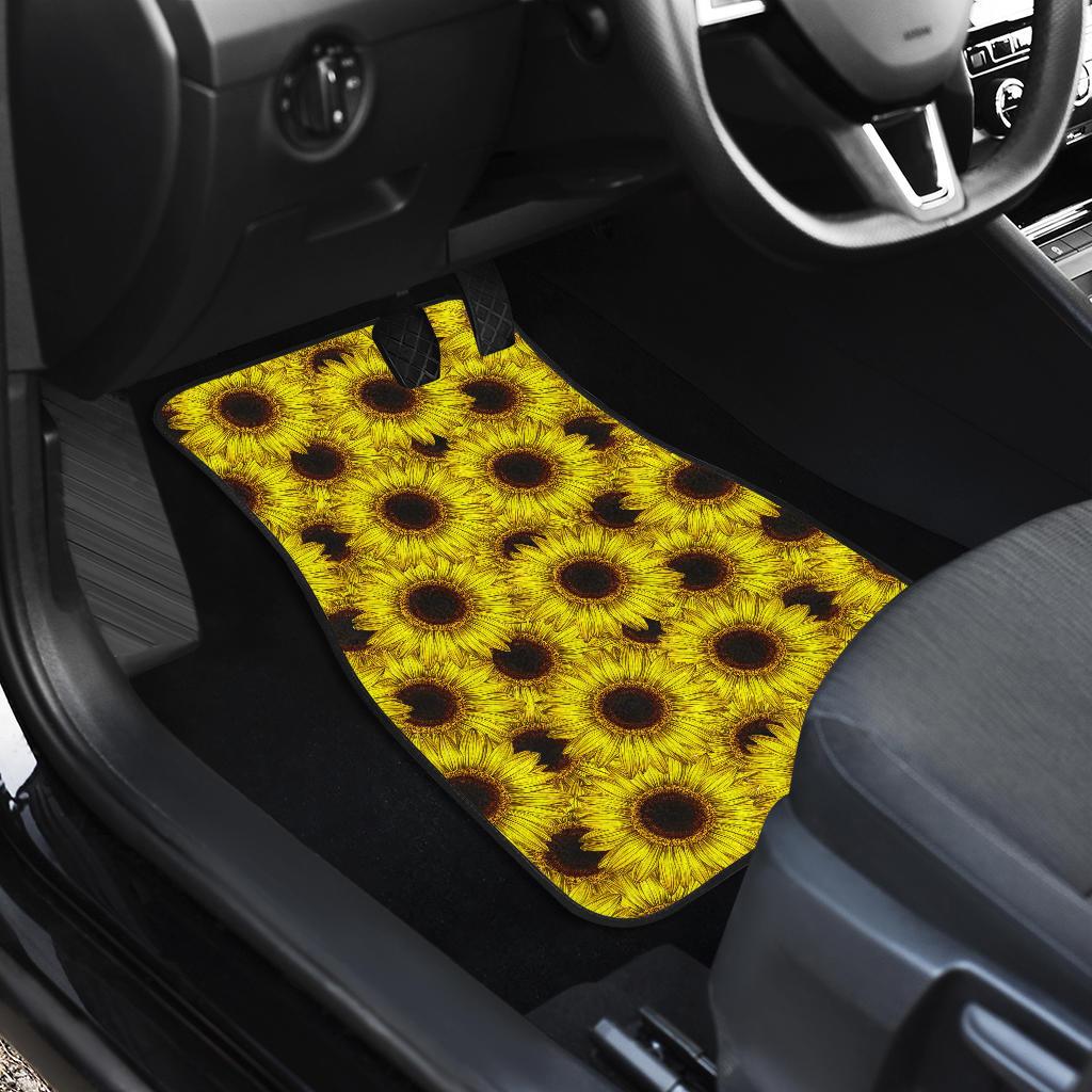 Sunflower Pattern Print Design SF011 Car Floor Mats-JORJUNE.COM
