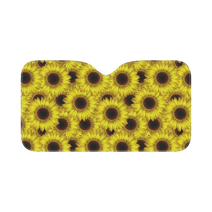 Sunflower Pattern Print Design SF011 Car Sun Shade-JorJune
