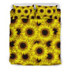 Sunflower Pattern Print Design SF011 Duvet Cover Bedding Set-JORJUNE.COM