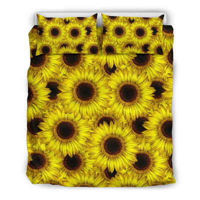 Sunflower Pattern Print Design SF011 Duvet Cover Bedding Set-JORJUNE.COM