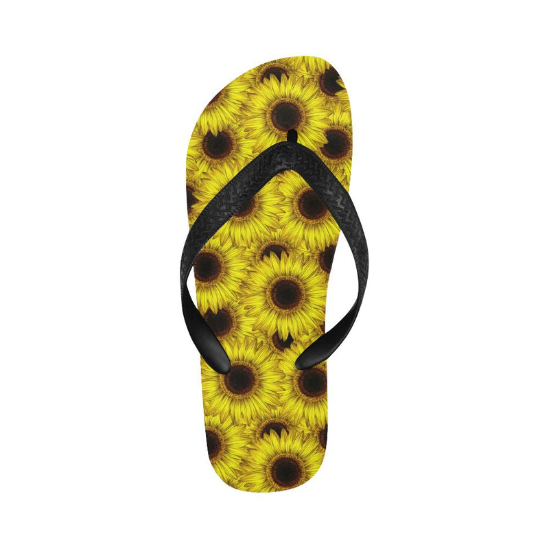 Sunflower Pattern Print Design SF011 Flip Flops-JorJune