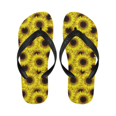 Sunflower Pattern Print Design SF011 Flip Flops-JorJune