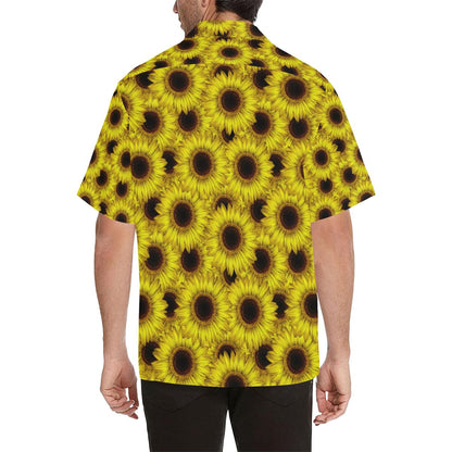 Sunflower Pattern Print Design SF011 Men Hawaiian Shirt-JorJune