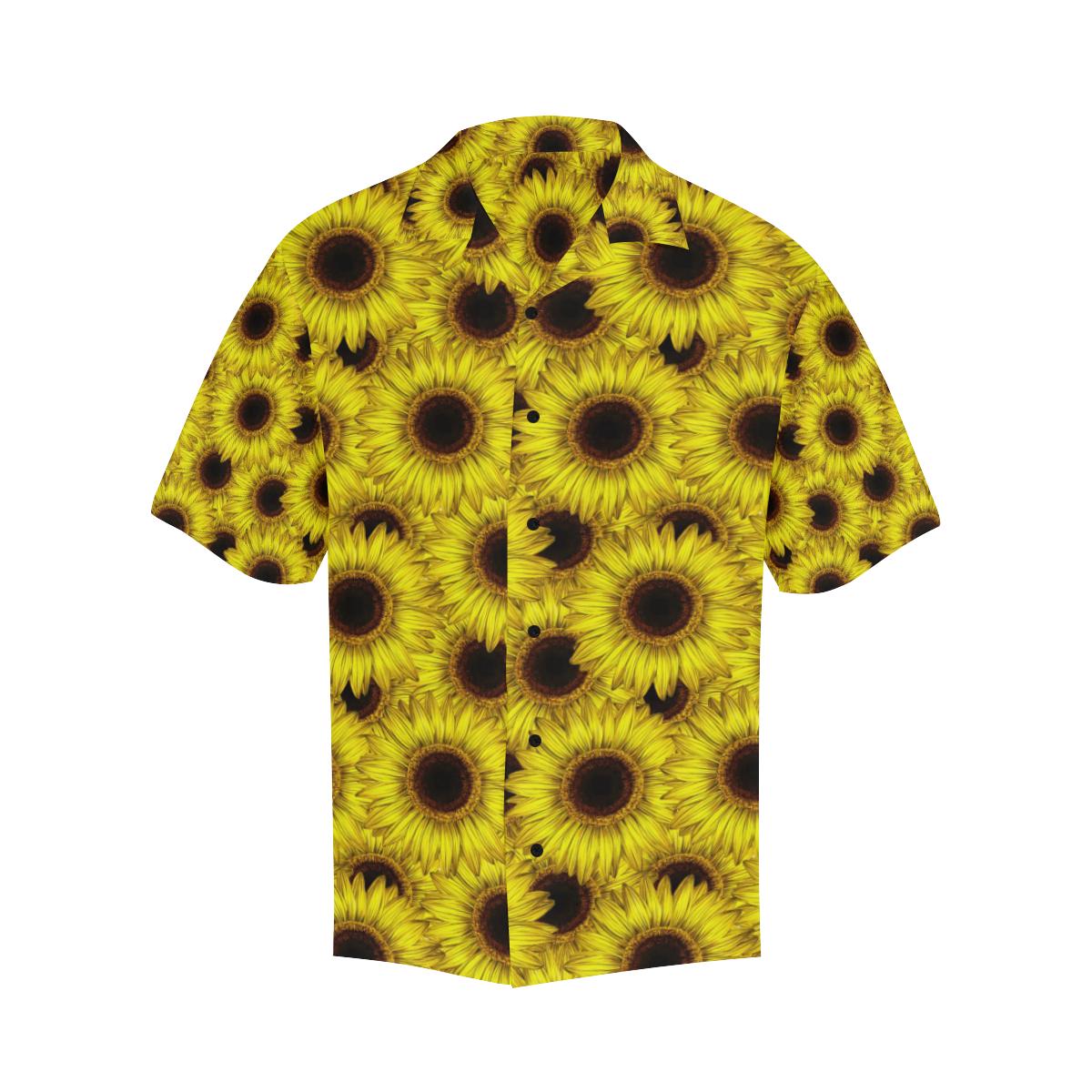 Sunflower Pattern Print Design SF011 Men Hawaiian Shirt-JorJune