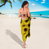 Sunflower Pattern Print Design SF011 Sarong Pareo Wrap-JORJUNE.COM