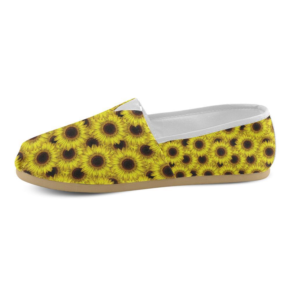 Sunflower Pattern Print Design SF011 Women Casual Shoes-JorJune.com