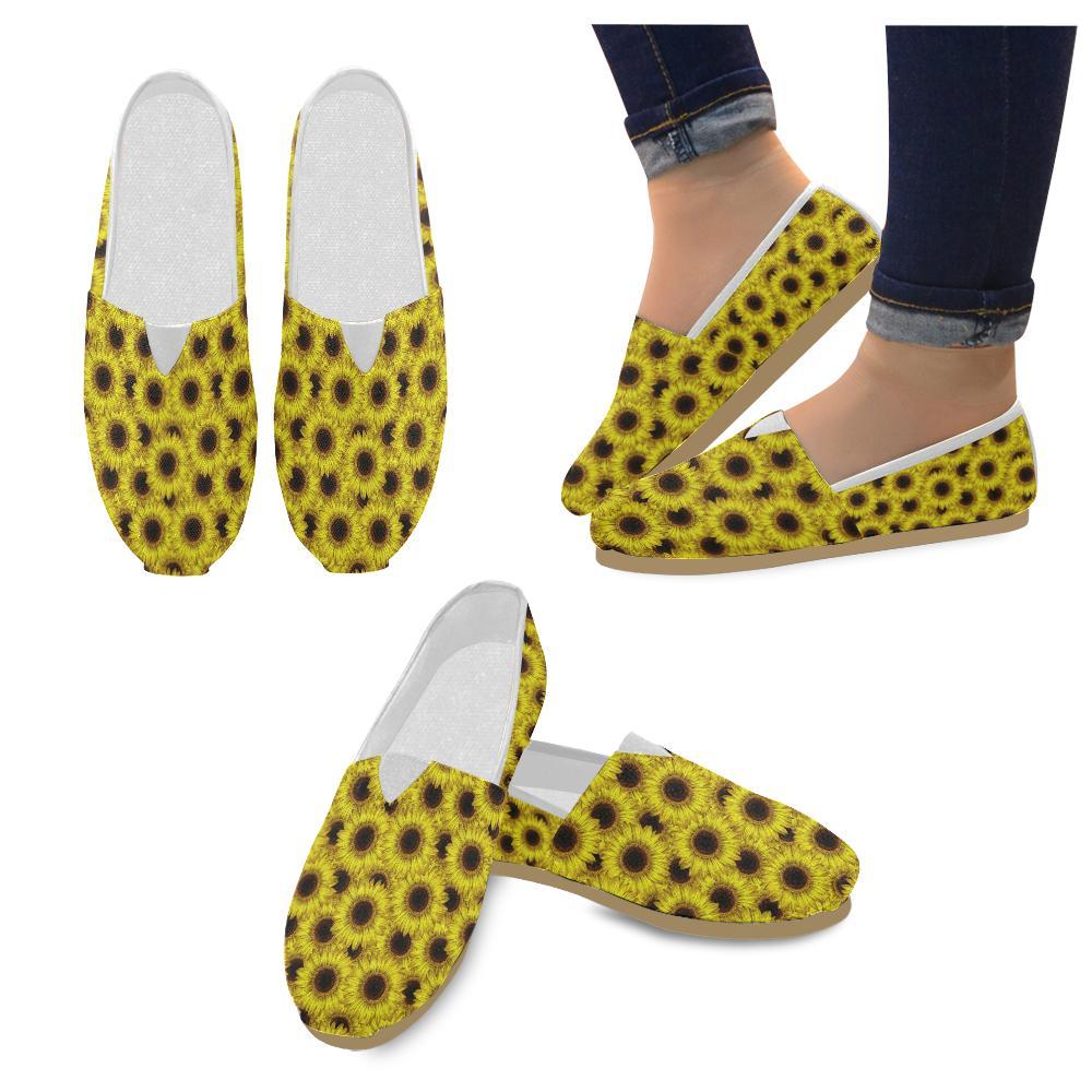 Sunflower Pattern Print Design SF011 Women Casual Shoes-JorJune.com