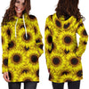 Sunflower Pattern Print Design SF011 Women Hoodie Dress