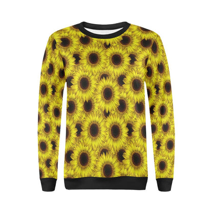 Sunflower Pattern Print Design SF011 Women Long Sleeve Sweatshirt-JorJune