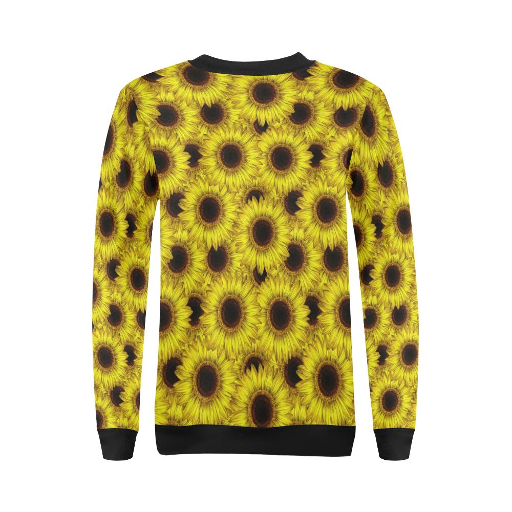 Sunflower Pattern Print Design SF011 Women Long Sleeve Sweatshirt-JorJune
