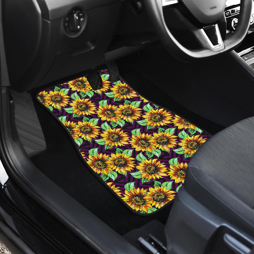 Sunflower Pattern Print Design SF012 Car Floor Mats-JORJUNE.COM