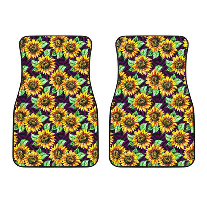 Sunflower Pattern Print Design SF012 Car Floor Mats-JORJUNE.COM