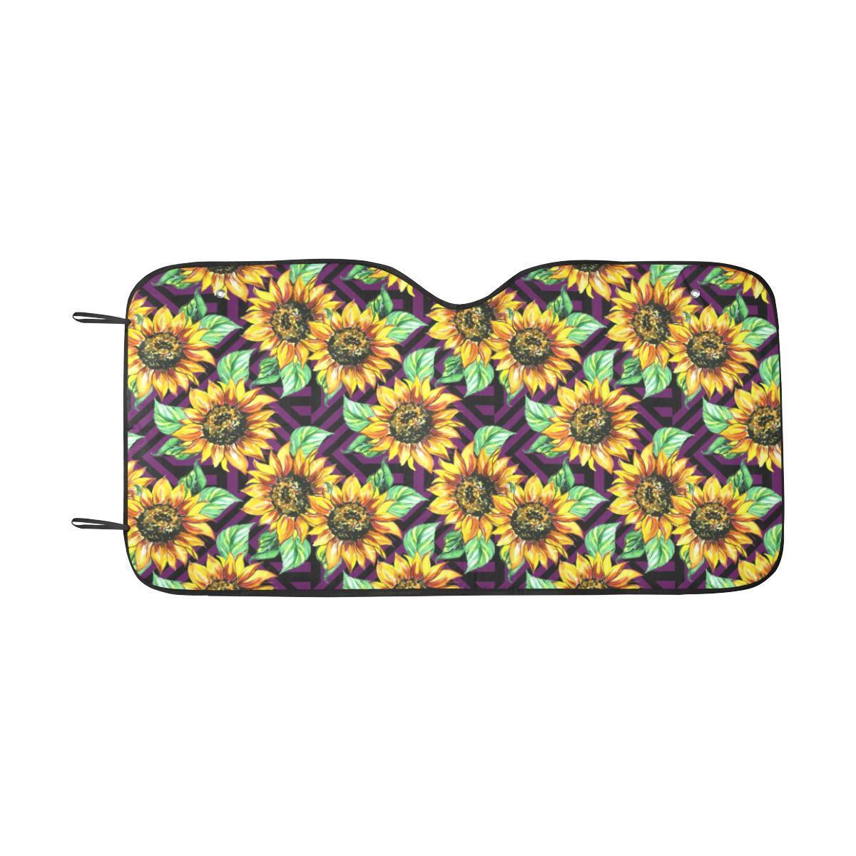 Sunflower Pattern Print Design SF012 Car Sun Shade-JorJune