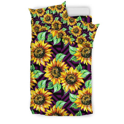 Sunflower Pattern Print Design SF012 Duvet Cover Bedding Set-JORJUNE.COM