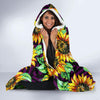 Sunflower Pattern Print Design SF012 Hooded Blanket-JORJUNE.COM