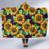 Sunflower Pattern Print Design SF012 Hooded Blanket-JORJUNE.COM