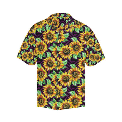 Sunflower Pattern Print Design SF012 Men Hawaiian Shirt-JorJune
