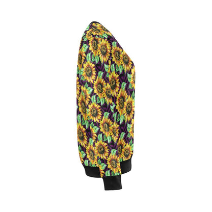 Sunflower Pattern Print Design SF012 Women Long Sleeve Sweatshirt-JorJune