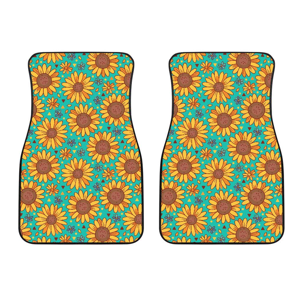 Sunflower Pattern Print Design SF013 Car Floor Mats-JORJUNE.COM