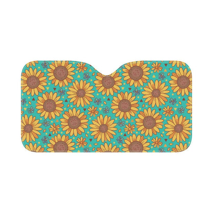Sunflower Pattern Print Design SF013 Car Sun Shade-JorJune