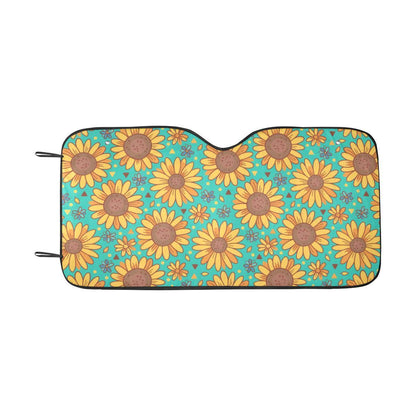 Sunflower Pattern Print Design SF013 Car Sun Shade-JorJune
