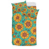 Sunflower Pattern Print Design SF013 Duvet Cover Bedding Set-JORJUNE.COM