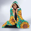 Sunflower Pattern Print Design SF013 Hooded Blanket-JORJUNE.COM