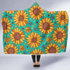 Sunflower Pattern Print Design SF013 Hooded Blanket-JORJUNE.COM