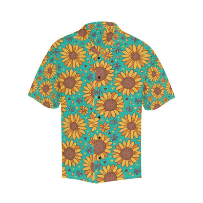 Sunflower Pattern Print Design SF013 Men Hawaiian Shirt-JorJune
