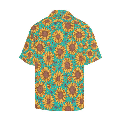 Sunflower Pattern Print Design SF013 Men Hawaiian Shirt-JorJune