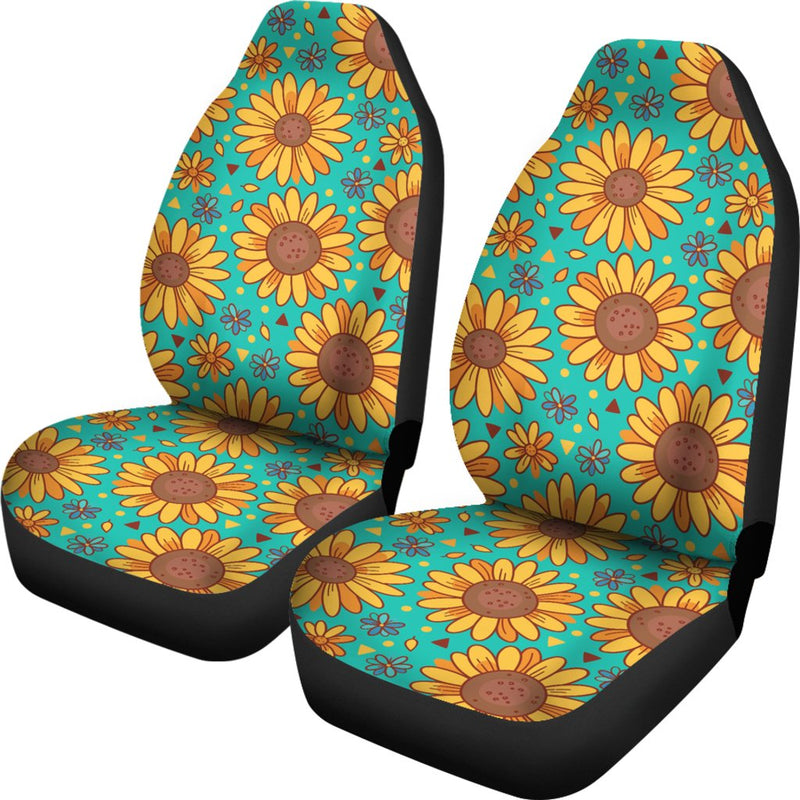 Sunflower Pattern Print Design SF013 Universal Fit Car Seat Covers-JorJune