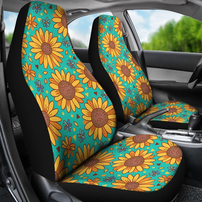 Sunflower Pattern Print Design SF013 Universal Fit Car Seat Covers-JorJune