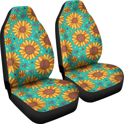 Sunflower Pattern Print Design SF013 Universal Fit Car Seat Covers-JorJune