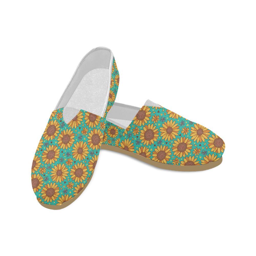 Sunflower Pattern Print Design SF013 Women Casual Shoes-JorJune.com