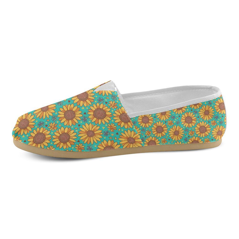 Sunflower Pattern Print Design SF013 Women Casual Shoes-JorJune.com