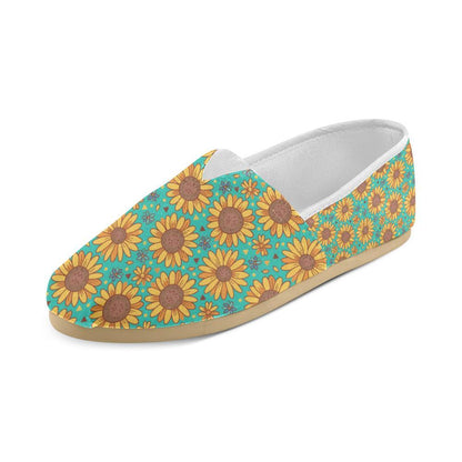 Sunflower Pattern Print Design SF013 Women Casual Shoes-JorJune.com