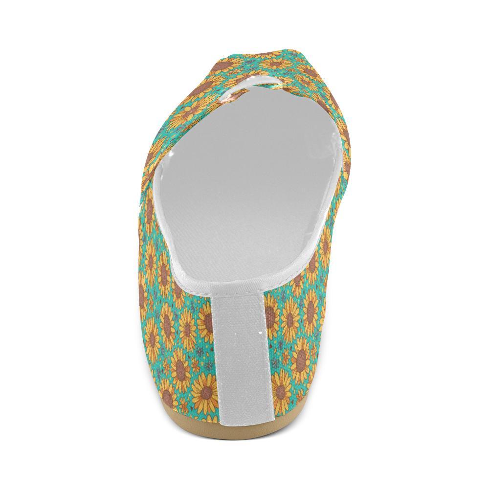 Sunflower Pattern Print Design SF013 Women Casual Shoes-JorJune.com