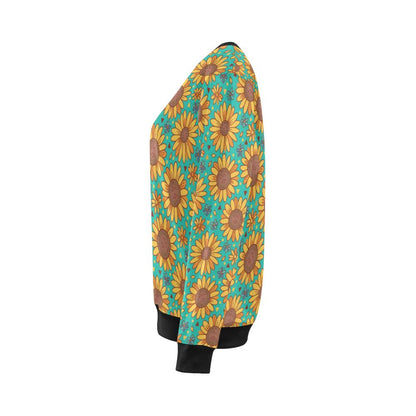 Sunflower Pattern Print Design SF013 Women Long Sleeve Sweatshirt-JorJune