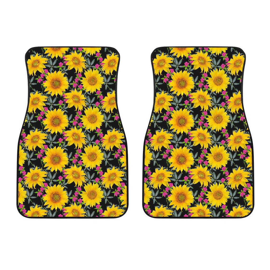 Sunflower Pattern Print Design SF014 Car Floor Mats-JORJUNE.COM