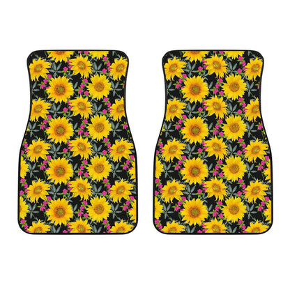 Sunflower Pattern Print Design SF014 Car Floor Mats-JORJUNE.COM