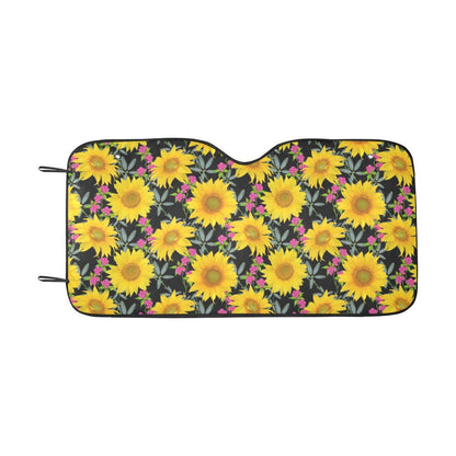 Sunflower Pattern Print Design SF014 Car Sun Shade-JorJune