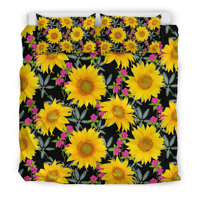 Sunflower Pattern Print Design SF014 Duvet Cover Bedding Set-JORJUNE.COM