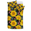 Sunflower Pattern Print Design SF014 Duvet Cover Bedding Set-JORJUNE.COM